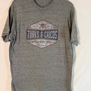 Turks and Caicos T-Shirt XL Gray Super Soft